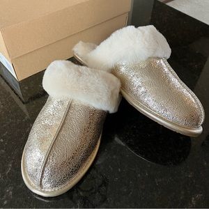 UGG Shoes New Ugg Scuffette Ii Metallic Sparkle Soft Gold
